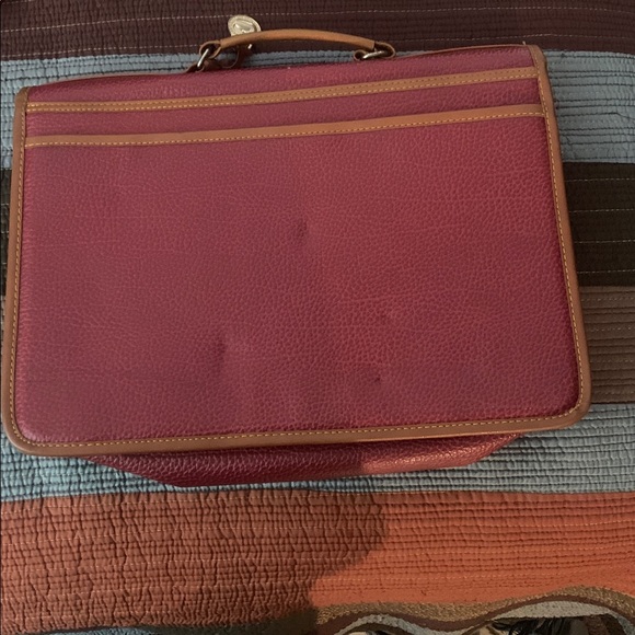 Dooney & Bourke Med/Soft Red Leather Briefcase - Picture 2 of 7